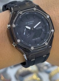 تصویر ساعت مچی جی شاک بند مشکی | G-Shock wristwatch with black strap 