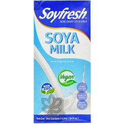 تصویر شیر سویا ساده ( وگان ) ۱ لیتر سوی فرش – soyfresh 