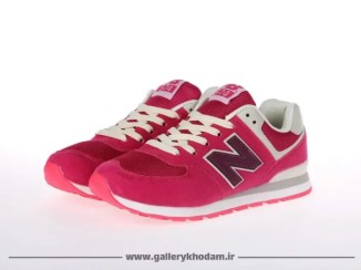 تصویر کفش اسپورت کتونی نیوبالانس صورتی new balance 574 خارجی گناوه 