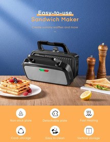 تصویر ساندویچ ساز و وافل ساز an780 An780 sandwich maker