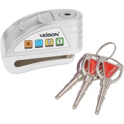 تصویر قفل دیسک آژیر دار موتور سیکلت VEISON مدل DX19 