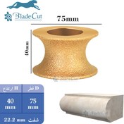 تصویر قالب لبه زن سنگ مدل تخم مرغی ضخامت 40 میلیمتر برند بلیدکات 