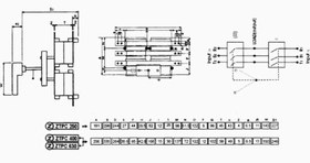تصویر کلید گردان 2 طرفه 400 آمپر زاویر دسته معمولی مدل changeover ZTPC 01 