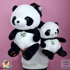 تصویر عروسك اسباب بازی پاندا مارك دار نشسته Chubby Sitting Panda Toy Doll