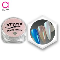 تصویر پودر کروم جواهری سرامیک گلس کاشت ناخن کد 6 پاتایا Pattaya 