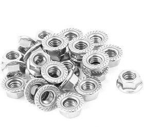 تصویر مهره واشردار 6 میلیمتر - ۵۰۰۰ تایی Hex Flange NUT M 6