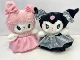 تصویر عروسک کرومی ملودی لباس توری35سانت 