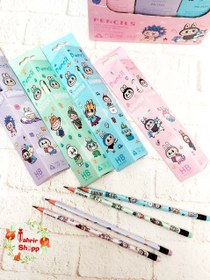 تصویر پک ۱۲ عددی مداد سه گوش لبوبو 