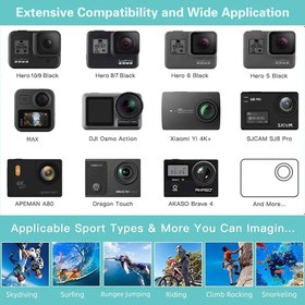 تصویر کیت دوربین اکشن گوپرو ۵۸ تیکه GoPro 58-piece action camera kit 