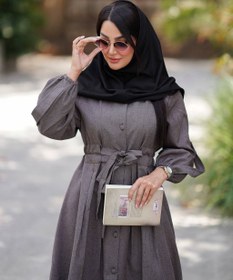 تصویر مانتو دانشجویی کمند چرم زنانه رنگبندی زیبا 