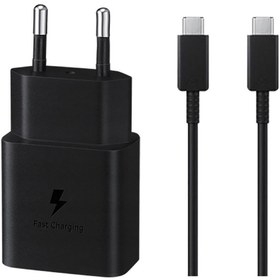 تصویر شارژر دیواری سامسونگ مدل EP-T1510 به همراه کابل تبدیل USB-C Samsung EP-T1510 wall charger with USB-C conversion cable