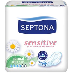 تصویر نوار بهداشتی پوست حساس الترا نرمال سپتونا 10 عددی ا Septona Sanitary Pad Sensitive Normal Ultra Plus 10 Pads Septona Sanitary Pad Sensitive Normal Ultra Plus 10 Pads