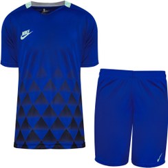 تصویر ست تیشرت و شورت فوتبالی سرمه ای طرح نایک کد RF107 FOOTBALL T-shirt and training shorts set CODE RF107