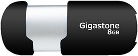 تصویر درپوش کلاسیک Gigastone GS-Z08GCNBL-R 8 GB کمتر USB Flash 2.0 درایو فلش ، سیاه / نقره Gigastone GS-Z08GCNBL-R 8GB Classic Cap Less USB 2.0 Flash Drive, Black/Silver 1 Count (Pack of 1)