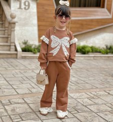 تصویر ست بلوز و شلوار پاپیون تور 