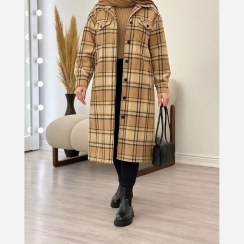 تصویر مانتو پشمی زنانه کد ۹۴۸۹۹ رنگ طوسی 