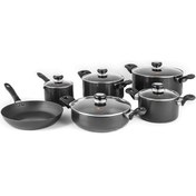 تصویر سرویس قابلمه هاردآنادایزد کارال مدل آروشا (11 پارچه) Karal Hard-Anodized Arosha Cookware Set 11 Pieces