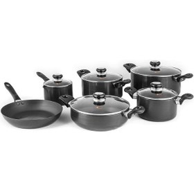 تصویر سرویس قابلمه هاردآنادایزد کارال مدل آروشا (11 پارچه) Karal Hard-Anodized Arosha Cookware Set 11 Pieces