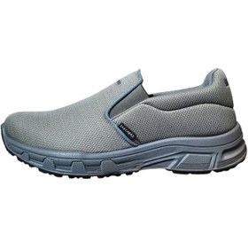 تصویر کفش راحتی مردانه سایز بزرگ پا طبی مدل (skechers)|سایز 44-48|تزریق|کشی|طوسی 