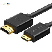 تصویر کابل تبدیل HDMI به Mini HDMI یوگرین 1.5 متری Ugreen HD108 11167 Ugreen HDMI Male to Mini HDMI Male Converter Cable 1.5M HD108-11167