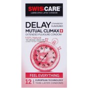 تصویر کاندوم تأخیری 12عددی سوئیس کر Swisscare Delay Mutual Climax 12Numbers