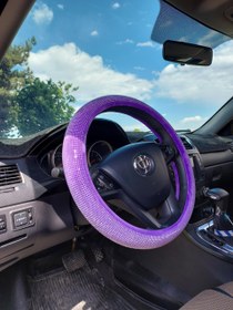 تصویر دورفرمان لوکس نگین Luxury gem steering wheel cover 