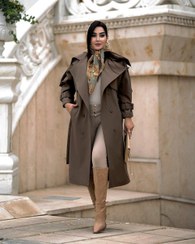 تصویر بارانی زنانه الیا کتان سایز ۴۰ تا ۵۴ 