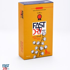 تصویر حوله یکبار مصرف جعبه ای برند FastDry (بسته 5 عددی) با گرماژ 80 