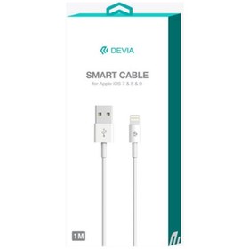 تصویر کابل شارژ و انتقال داده لایتنینگ دویا Devia Smart Lightning Cable 1m 