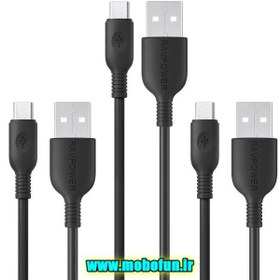 تصویر کابل تبدیل USB به microUSB راو پاور مدل RP-LC012 طول 1.8 متر 