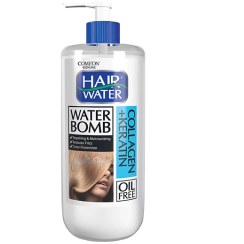 تصویر کرم آبرسان مو هیر واتر حاوی کلاژن و کراتین کامان حجم 400میل 