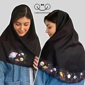 تصویر مقنعه کهکشانی چاپی 