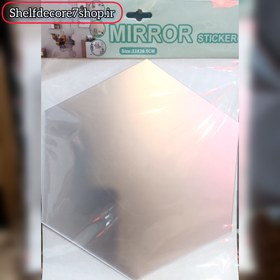 تصویر اینه استیکری دکوراتیو 6ضلعی ا Mirror sticker 6Z Mirror sticker 6Z