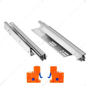 تصویر ریل تاندم 45 سانتی‌متر فول آرام بند دامار مدل DMS4F-C245 - یک جفت Damar DMS4F-C245 Cabinet Rail