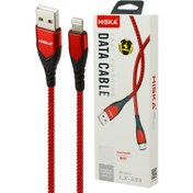 تصویر کابل آیفونی فست شارژ Hiska LX-289 2.4A 1m Hiska LX-289 2.4A 1m Lightning Cable