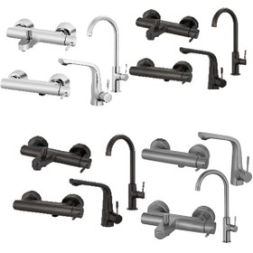 تصویر ست شیرآلات البرز روز مدل رومانیا کروم 