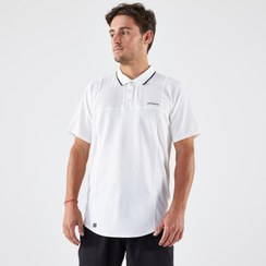 تصویر پلوشرت تنیس مردانه آرتنگو ARTENGO DRY – سفید Artengo DRY Men's Short Sleeve Polo
