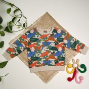 تصویر بلوز دورس نوزادی آستین بلند برند لوپیلو طرح دایناسور سبز رنگ - 6 تا 12 ماه 