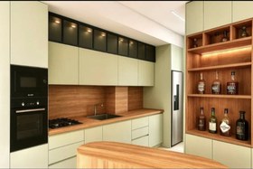 تصویر کابینت هایگلاس سوپرمات بادکوفیکس و رنگبندی جدید در۴قسط کد۶۰۸ 