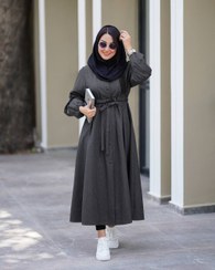 تصویر مانتو دانشجویی کمند چرم زنانه رنگبندی زیبا 