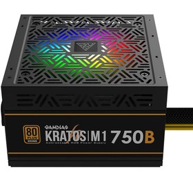 تصویر پاور کامپیوتر 750 وات گیم دیاس مدل KRATOS M1-750B GAMDIAS KRATOS M1-750B Bronze 80 PLus 750W RGB PSU