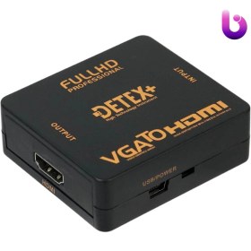 تصویر تبدیل Detex+ VGA to HDMI 