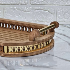 تصویر سینی چوبی بیضی گاد 