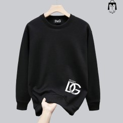 تصویر پلیور مردانه مشکی DG مدل MILANO ضخامت عالی 