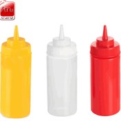 تصویر پمپ سس ۷۰۰ میلی‌لیتری پلاستیکی زرد 
