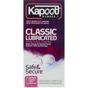 تصویر کاندوم کاپوت مدل Classic Lubricated بسته 12 عددی. 