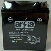 تصویر باطری ۱۲/۳ برند آریا برای موتور های هوندا ۱۲۵ 
