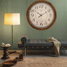 تصویر ساعت دیواری فریم چوبی ژیوار مدل ZH-601 wall clock wooden frame code ZH-601