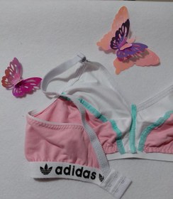 تصویر سوتین معمولی کش adidas - سفیدصورتی / 75 