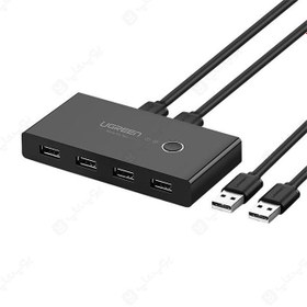 تصویر هاب سوئیچ 2 در 4 پورت USB 2.0 دستی یوگرین مدل 30767 US216 - مشکی 